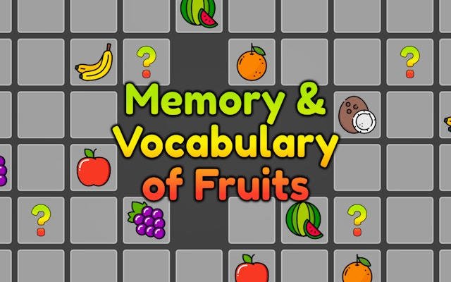 Memory & Vocabulary of Fruits - Brain Training Game