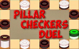 Checkers Tower Duel: Strategy Puzzle
