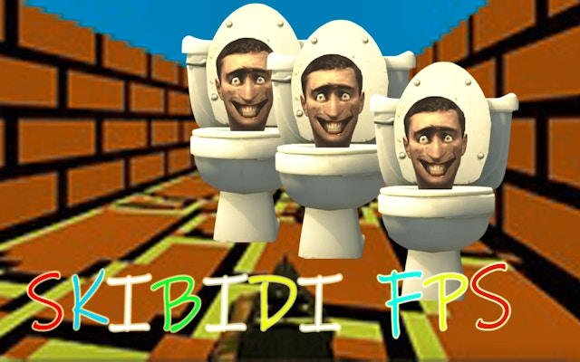 Skibidi Retro FPS: Maze precision fighter